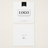 Business Logo Label Hang Label Vierkante Visitekaartjes (Voorkant /achterkant)