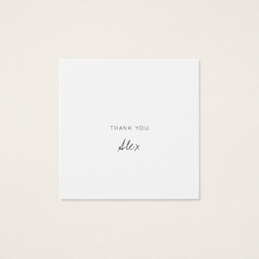 Business Logo Label Hang Label Vierkante Visitekaartjes (Achterkant)