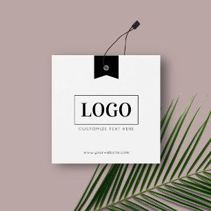 Business Logo Label Hang Label Vierkante Visitekaartjes