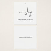 Business Logo Label Hang Label Vierkante Visitekaartjes (Voorkant /achterkant)