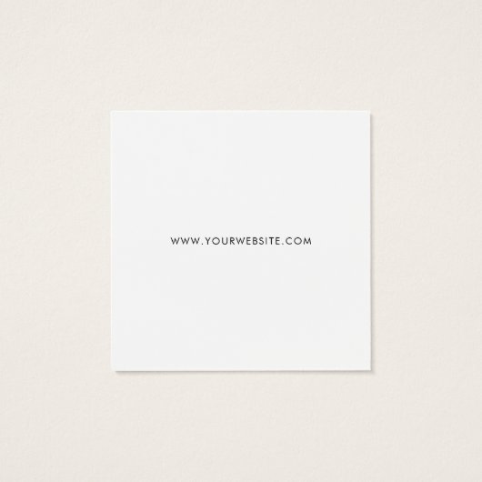 Business Logo Label Hang Label Vierkante Visitekaartjes (Achterkant)