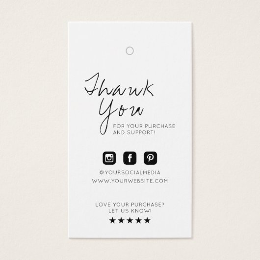 Business Logo Label Hang Label Visitekaartje (Voorkant)