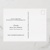 Business Logo Laurel Krans Monogram Bedankt Folie Feestdagen Briefkaart (Achterkant)