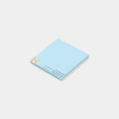 Business logo lichtblauw post-it® notes (Schuin)