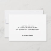 Business Logo Light Mocha Brown Dank u kaart (Achterkant)