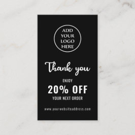 Business Logo Loyalty Black White QR-code Verticaa Kortingskaartje