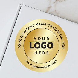 Business Logo Luxury Gold Promotionele Verzending Ronde Sticker