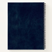 Business Logo Luxury Navy Leather 2025 Custom Notitieboek (Achterkant)