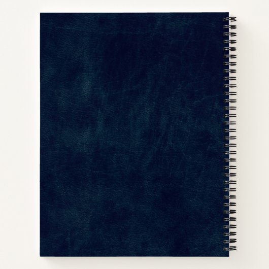 Business Logo Luxury Navy Leather 2025 Custom Notitieboek (Achterkant)