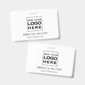 Business Logo Medewerkers Custom Badge (Voor- en achterkant)