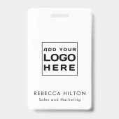 Business Logo Medewerkers Modern Custom Badge (Achterkant)
