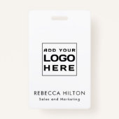 Business Logo Medewerkers Modern Custom Badge (Achterkant)