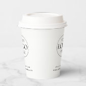 Business Logo Merk Modern Simple Clean Papieren Bekers (Links)