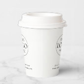 Business Logo Merk Modern Simple Clean Papieren Bekers (Rechts)
