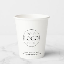 Business Logo Merk Modern Simple Clean Papieren Bekers