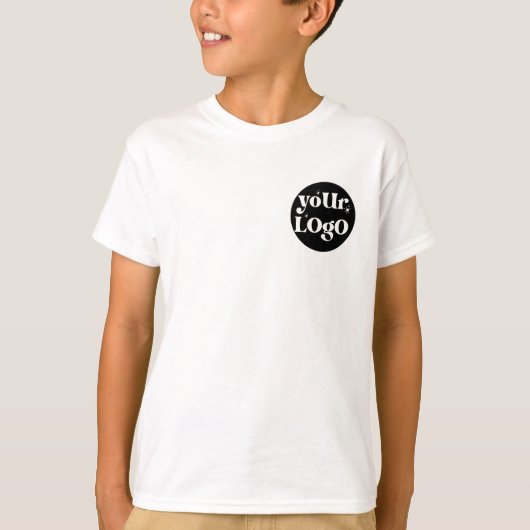 Business Logo-merk voor en achter T-shirt (Voorkant)