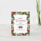 Business Logo Merry Christmas Thank You Card   Notitiekaartje (Voorkant)