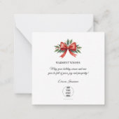 Business Logo Merry Christmas Thank You Card   Notitiekaartje (Achterkant)