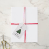 Business Logo Merry-kerstboom Cadeaulabel (Met Touw)