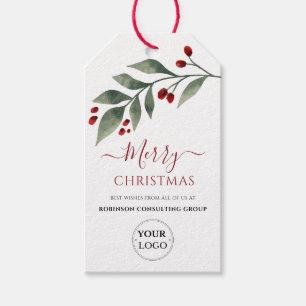 Business Logo Merry kerstcompany Festive Cadeaulabel
