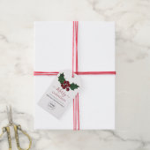 Business Logo Merry kerstcompany Festive Cadeaulabel (Met Touw)