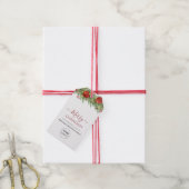 Business Logo Merry kerstcompany Festive Cadeaulabel (Met Touw)