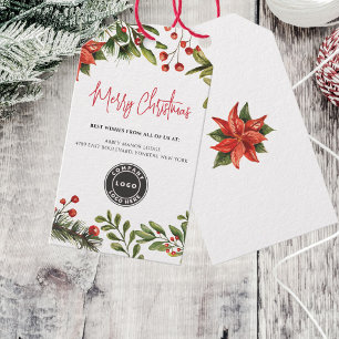 Business Logo Merry kerstcompany Festive Cadeaulabel