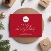 Business Logo Merry kerstfeestay Kaart