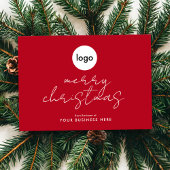 Business Logo Merry kerstfeestay Kaart
