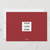 Business Logo Merry-kerstfoto Feestdagenkaart (Achterkant)