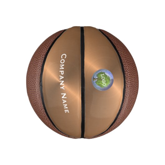 Business Logo Mini Copper Basketbal (Verticaal)