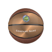 Business Logo Mini Copper Basketbal (Voorkant)