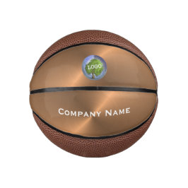 Business Logo Mini Copper Basketbal