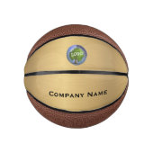 Business Logo Mini Gold Basketbal (Voorkant)