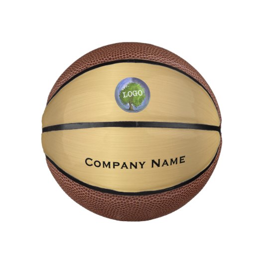 Business Logo Mini Gold Basketbal (Voorkant)