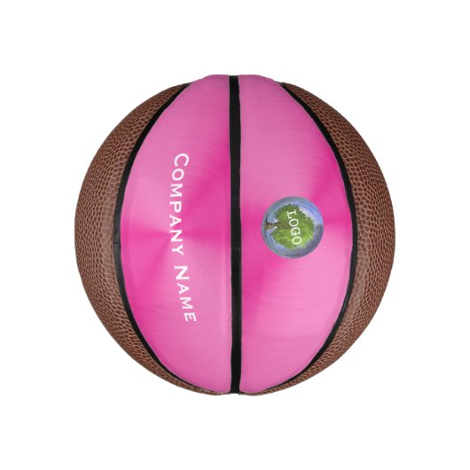 Business Logo Mini Pink Basketbal (Verticaal)