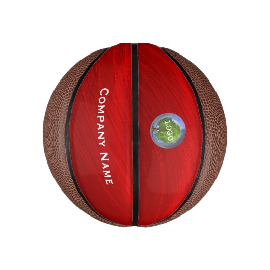Business Logo Mini Red Basketbal (Verticaal)