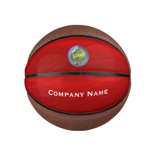 Business Logo Mini Red Basketbal (Voorkant)