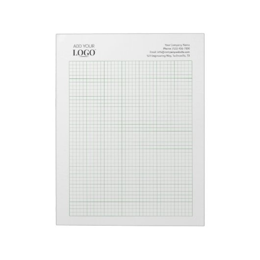 Business Logo Minimalist 5 x 5 Graph Sketch Pad Notitieblok (Linkerzijde)