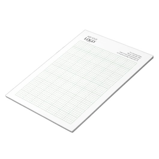 Business Logo Minimalist 5 x 5 Graph Sketch Pad Notitieblok (Schuin)