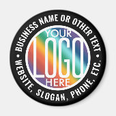 Business Logo Minimalist Company Adverteren Zwart Magneet (Voorkant)