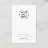 Business Logo Minimalist Eenvoudig Aangepast Kortingskaartje (Achterkant)