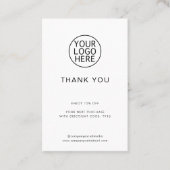 Business Logo Minimalist Eenvoudig Aangepast Kortingskaartje (Voorkant)