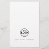 Business Logo Minimalist Eenvoudig Zwart Wit Flyer (Achterkant)