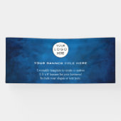 Business Logo Minimalist Modern professioneel blau Spandoek (Horizontaal)