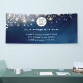 Business Logo Minimalist Modern professioneel blau Spandoek (Beurs)