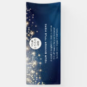 Business Logo Minimalist Modern professioneel blau Spandoek (Verticaal)