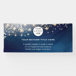 Business Logo Minimalist Modern professioneel blau Spandoek