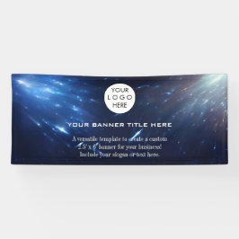 Business Logo Minimalist Modern professioneel blau Spandoek