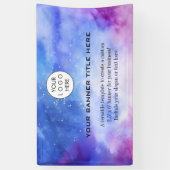 Business Logo Minimalist Modern professioneel blau Spandoek (Verticaal)